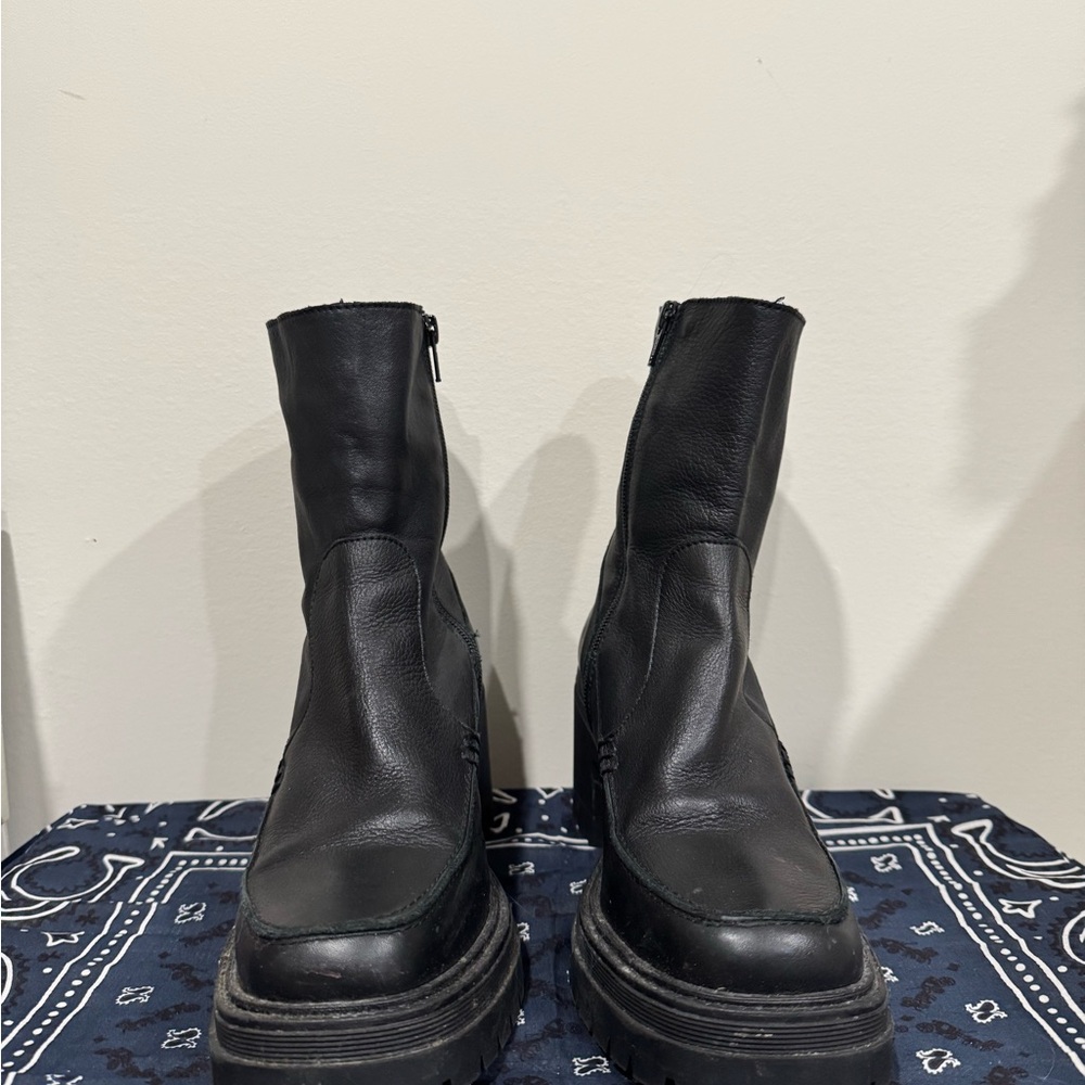 Free People Black Tight Ankle Boot